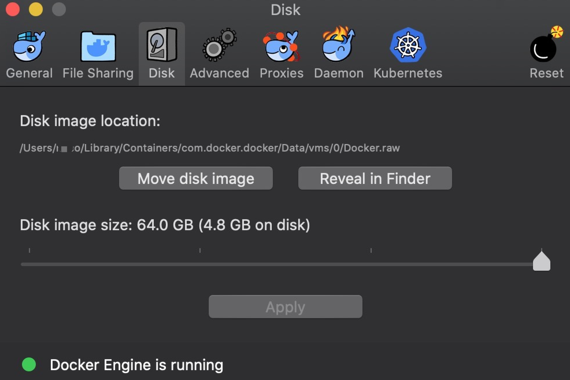 docker for mac ce clean up disk space